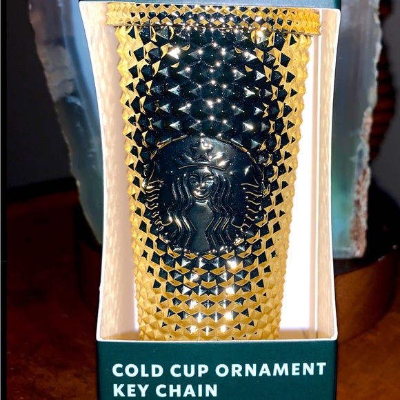 STARBUCKS-2022 limited edition golden stud bling cup keychain— $4.99 ships :> - Picture 2 of 4